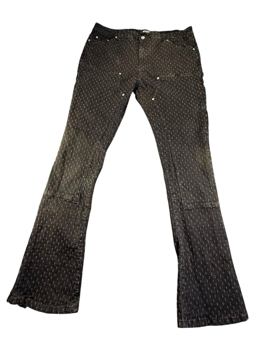 Guapi Denim Super Stacked Obsidian Distressed Denim Rockstar Mens Sz 40(42) EUC